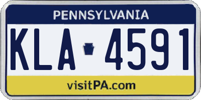 PA license plate KLA4591