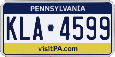 PA license plate KLA4599