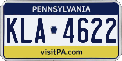 PA license plate KLA4622
