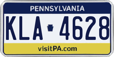 PA license plate KLA4628