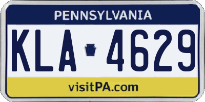 PA license plate KLA4629