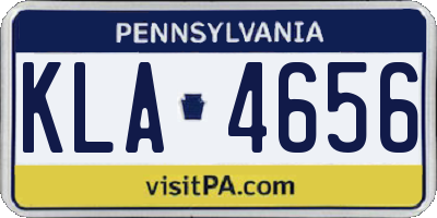 PA license plate KLA4656