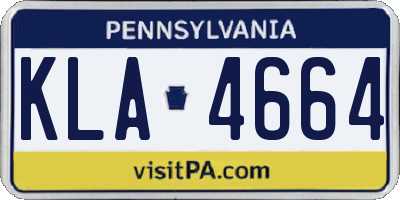 PA license plate KLA4664