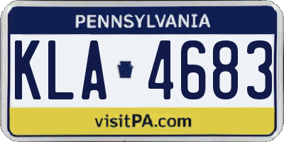 PA license plate KLA4683