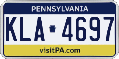 PA license plate KLA4697