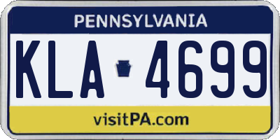 PA license plate KLA4699