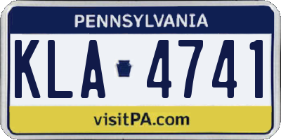 PA license plate KLA4741