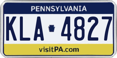 PA license plate KLA4827