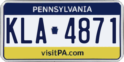 PA license plate KLA4871