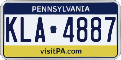 PA license plate KLA4887