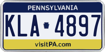 PA license plate KLA4897