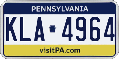 PA license plate KLA4964