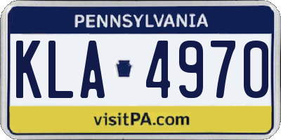 PA license plate KLA4970