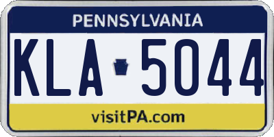 PA license plate KLA5044