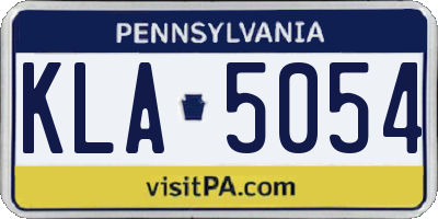 PA license plate KLA5054