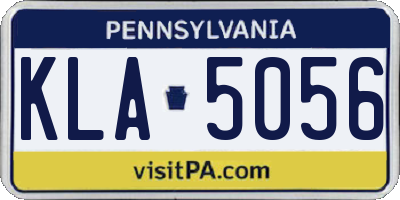 PA license plate KLA5056