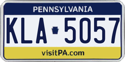 PA license plate KLA5057