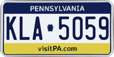 PA license plate KLA5059