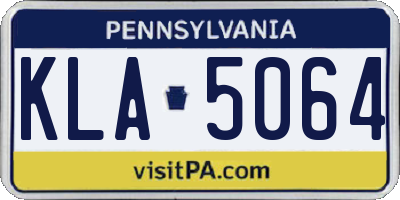 PA license plate KLA5064