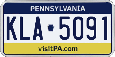 PA license plate KLA5091