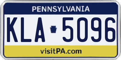 PA license plate KLA5096