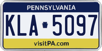 PA license plate KLA5097