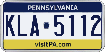 PA license plate KLA5112