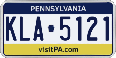 PA license plate KLA5121