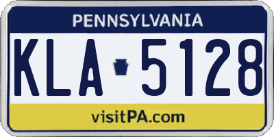 PA license plate KLA5128