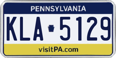 PA license plate KLA5129