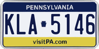 PA license plate KLA5146