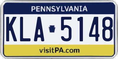 PA license plate KLA5148