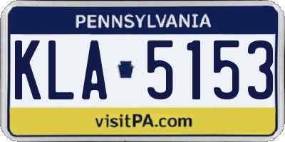 PA license plate KLA5153