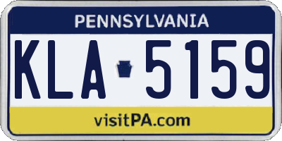 PA license plate KLA5159