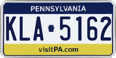 PA license plate KLA5162