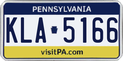 PA license plate KLA5166