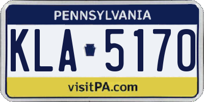 PA license plate KLA5170