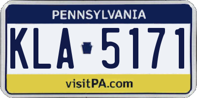 PA license plate KLA5171