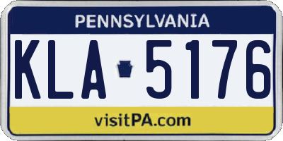 PA license plate KLA5176