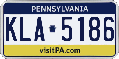 PA license plate KLA5186