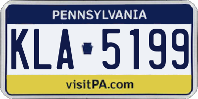 PA license plate KLA5199