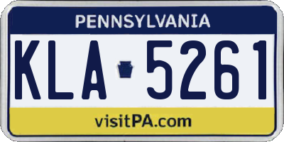 PA license plate KLA5261