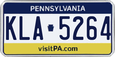 PA license plate KLA5264