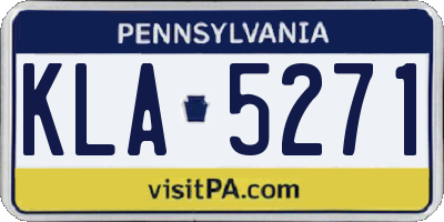 PA license plate KLA5271
