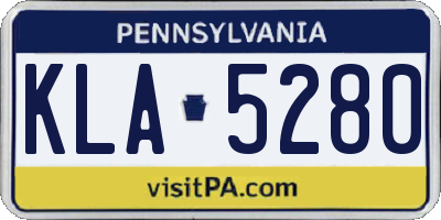 PA license plate KLA5280