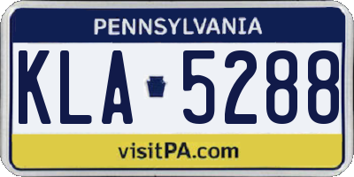 PA license plate KLA5288