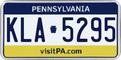 PA license plate KLA5295