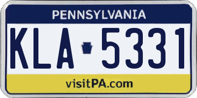 PA license plate KLA5331