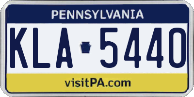 PA license plate KLA5440