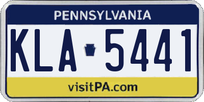 PA license plate KLA5441